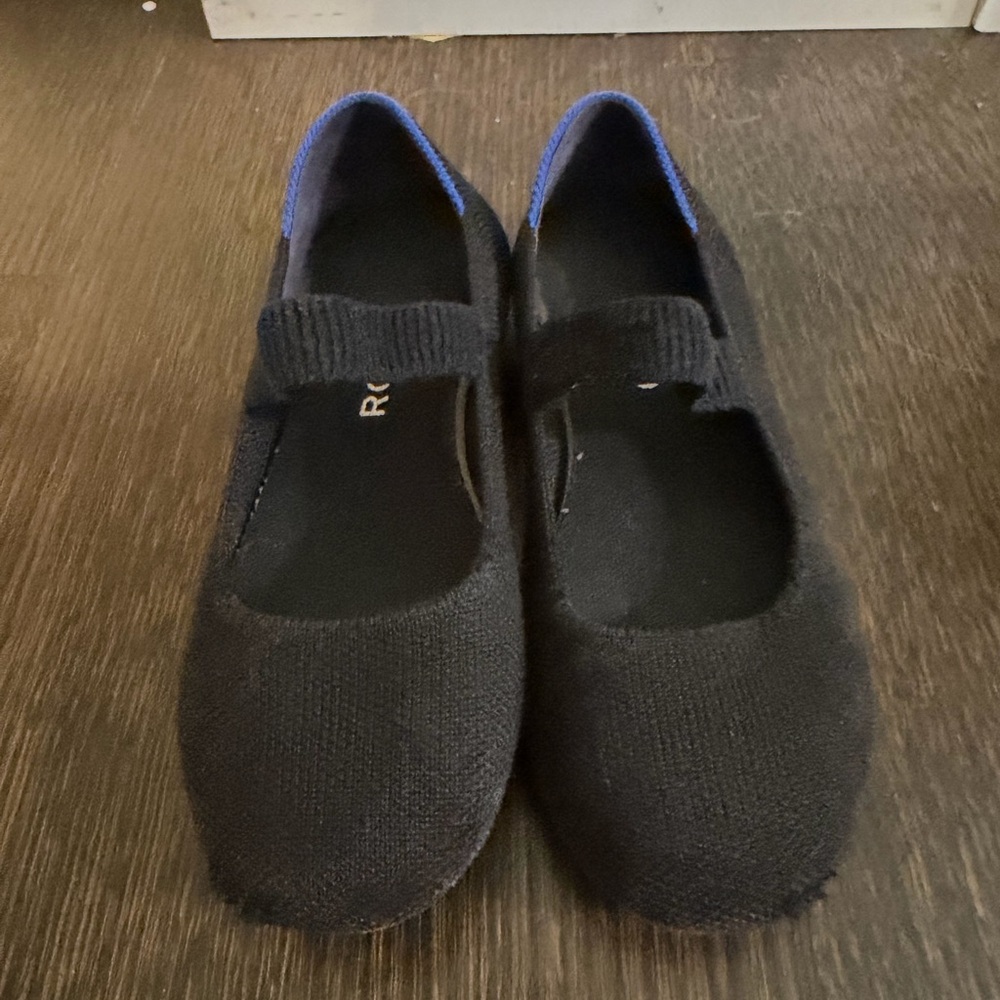Girls Rothy’s size 13 Black Mary Jane Slip-On Shoes